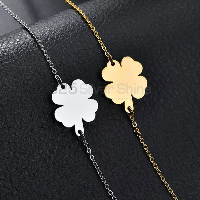 Wholesale Clover Minimalist Bracelet In 925 Sterling Silver CFMB27