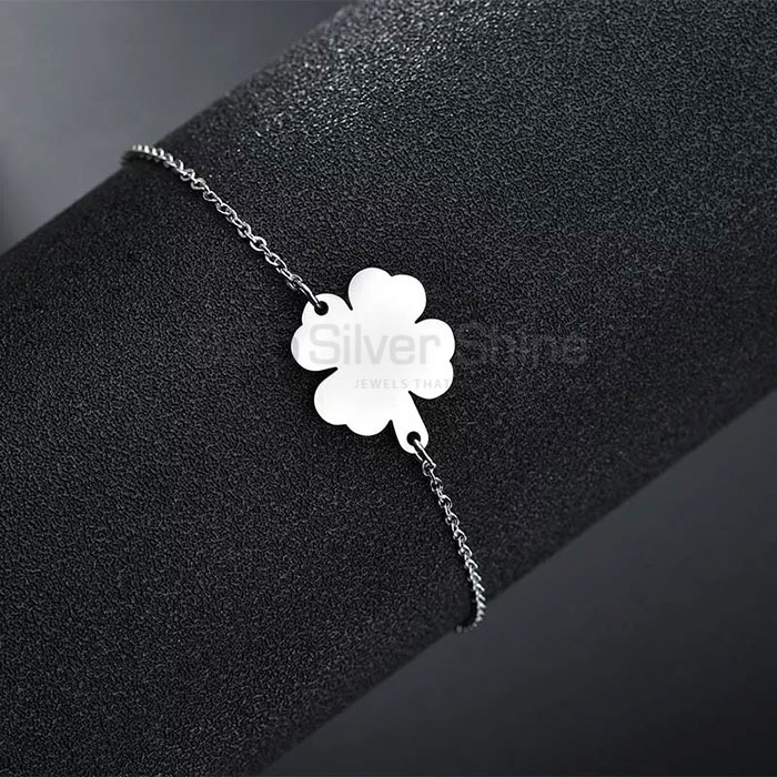 Wholesale Clover Minimalist Bracelet In 925 Sterling Silver CFMB27_1