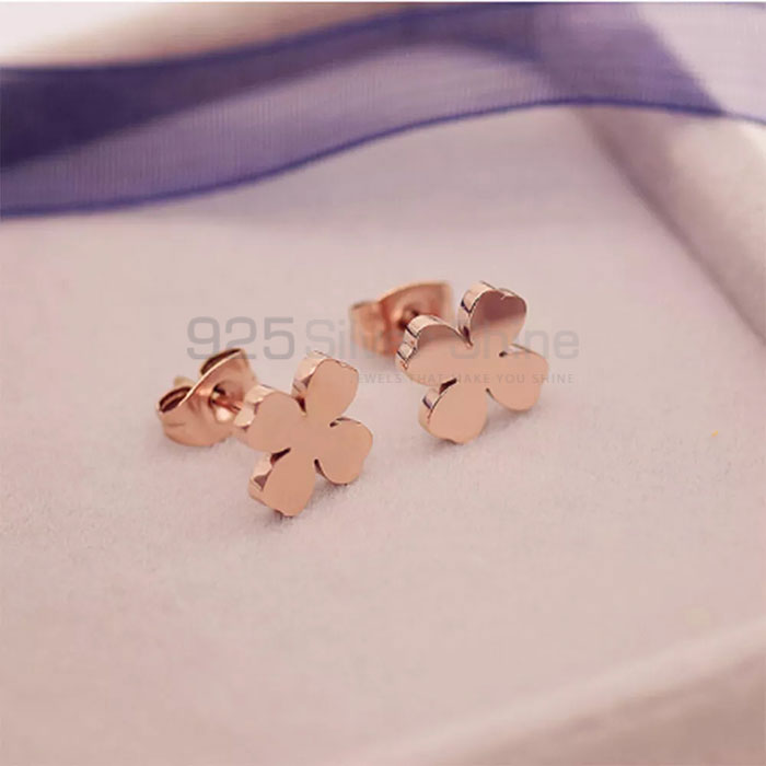 Clover Stud Minimalist Earring In 925 Solid Silver CFME32
