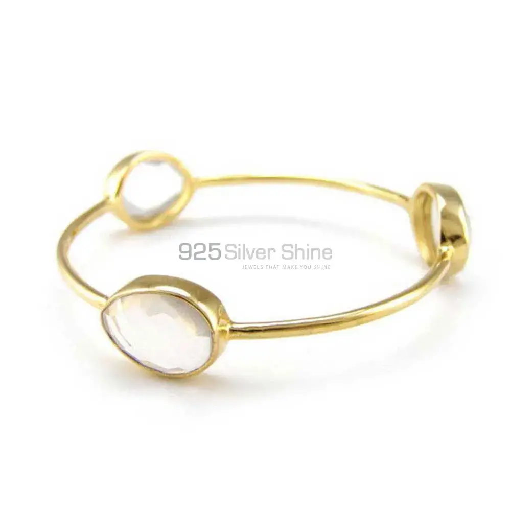 Wholesale Crystal Gemstone Bracelet In Solid 925 Silver Gold Plated 925SSB79