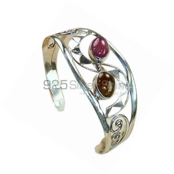 Wholesale Dyed Ruby Loose Gemstone Bracelet In Sterling Silver Jewelry 925SSB179_0