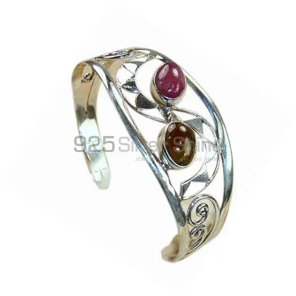 Dyed Ruby Gemstone Bracelet In Sterling Silver Jewelry 925SSB179_0