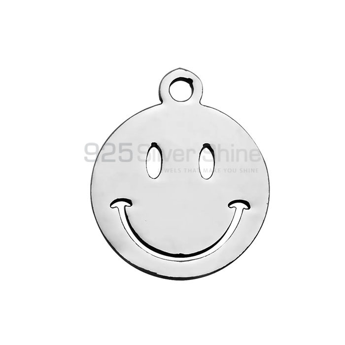 Wholesale Face Emoji Charm Pendant In Sterling Silver SMMP444