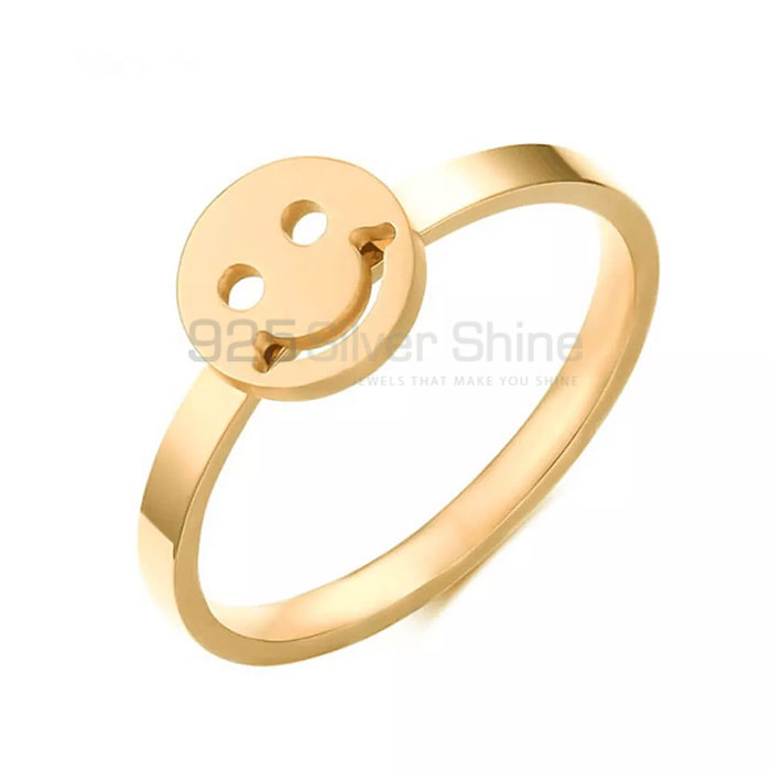 Wholesale Face Smiley Minimalist Ring In Sterling Silver SMMR446_1