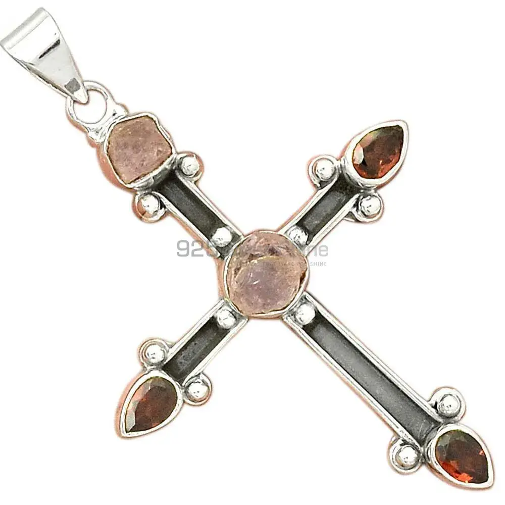 Fine Sterling Silver Pendants In Multi Gemstone Jewelry 925SP23-1_0