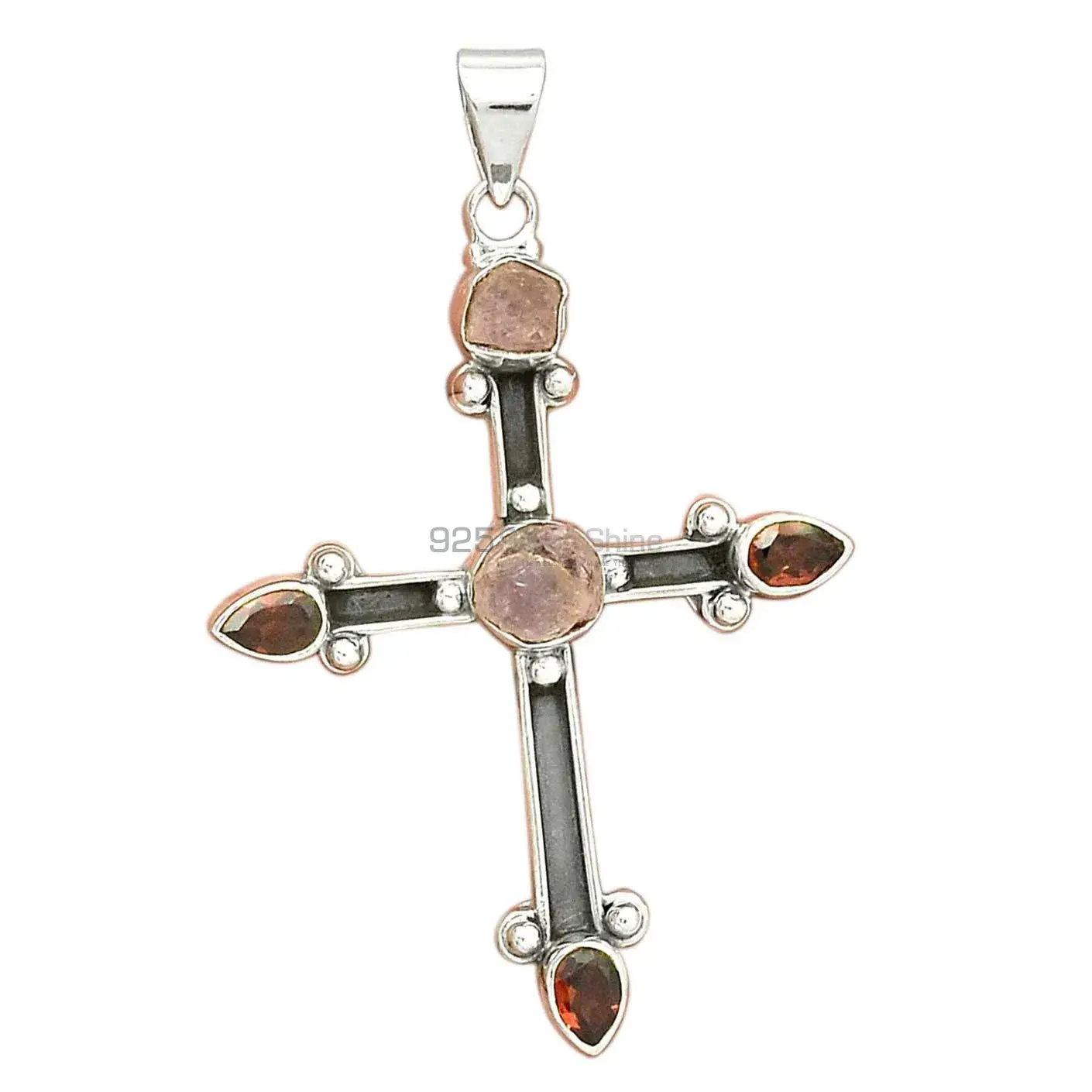 Fine Sterling Silver Pendants In Multi Gemstone Jewelry 925SP23-1_1