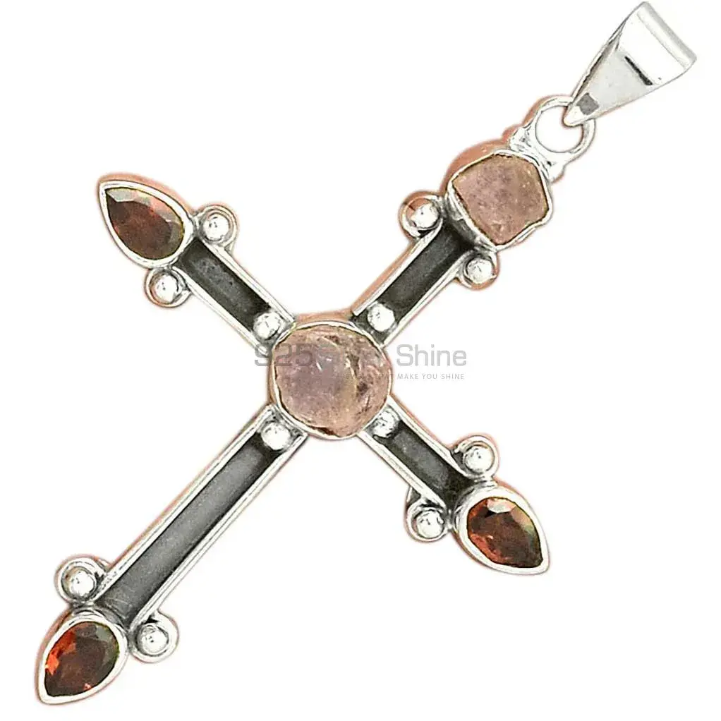 Fine Sterling Silver Pendants In Multi Gemstone Jewelry 925SP23-1_2