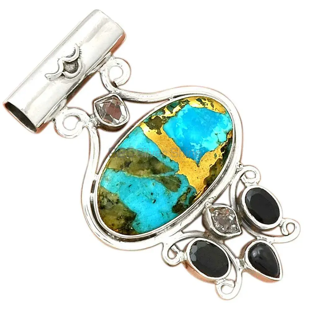 Fine Sterling Silver Pendants In Multi Gemstone Jewelry 925SP50-2_0