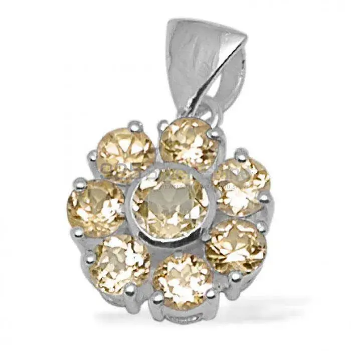 Fine Sterling Silver Pendants Wholesaler In Citrine Gemstone Jewelry 925SP1433