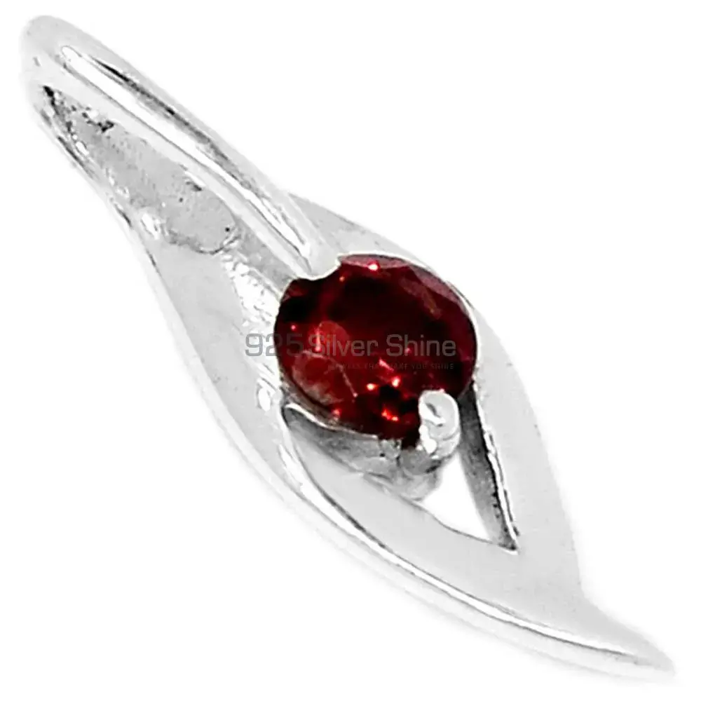 Fine Sterling Silver Pendants In Garnet Gemstone Jewelry 925SP280-3