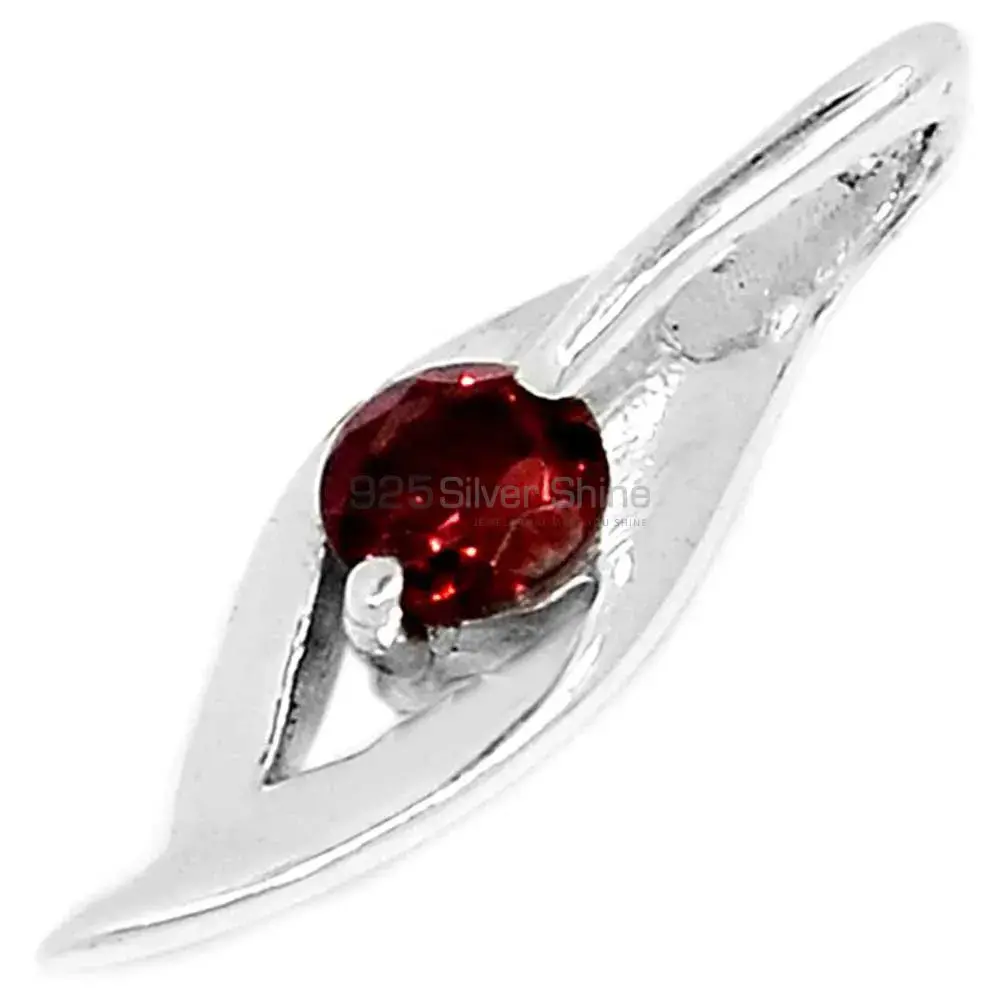 Fine Sterling Silver Pendants In Garnet Gemstone Jewelry 925SP280-3_0