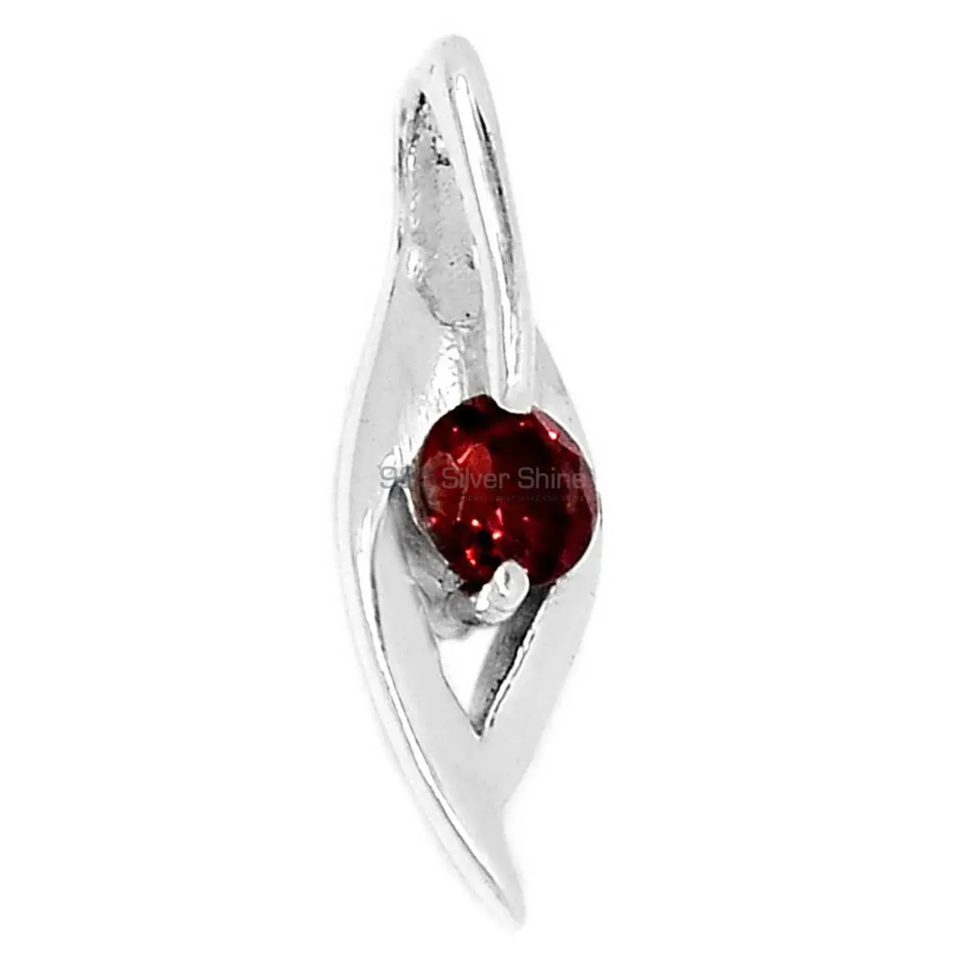 Fine Sterling Silver Pendants In Garnet Gemstone Jewelry 925SP280-3_1