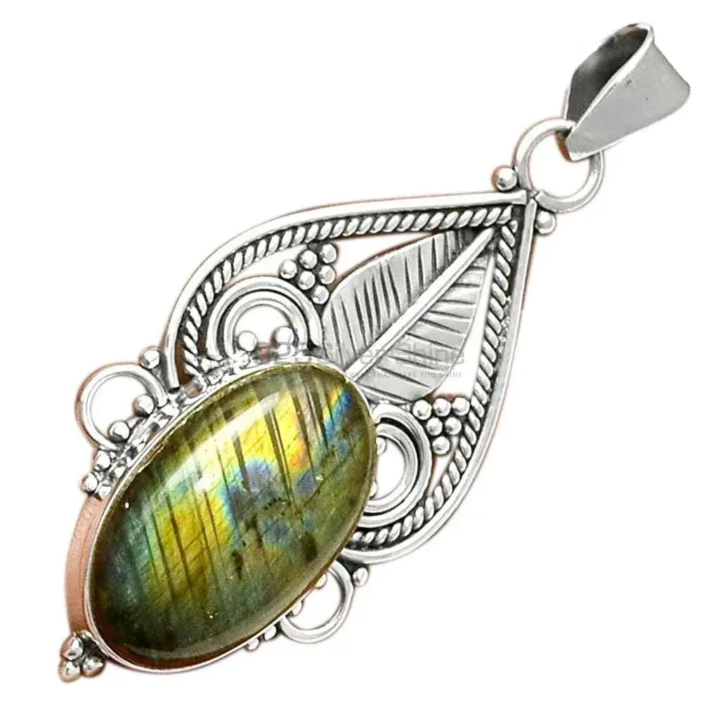 Wholesale Fine Sterling Silver Pendants Wholesaler In Labradorite Gemstone Jewelry 925SP087-6_2