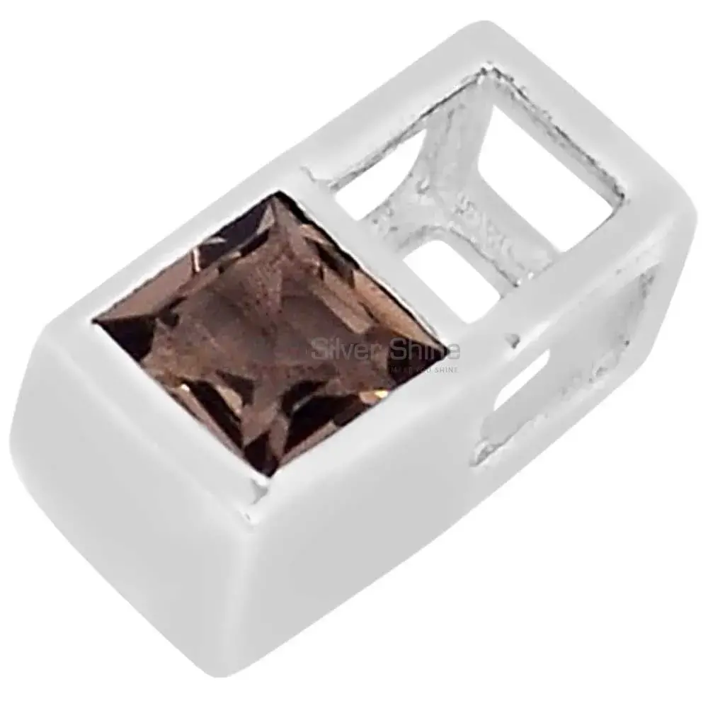 Fine Sterling Silver Pendants In Smokey Gemstone Jewelry 925SP263-4_1