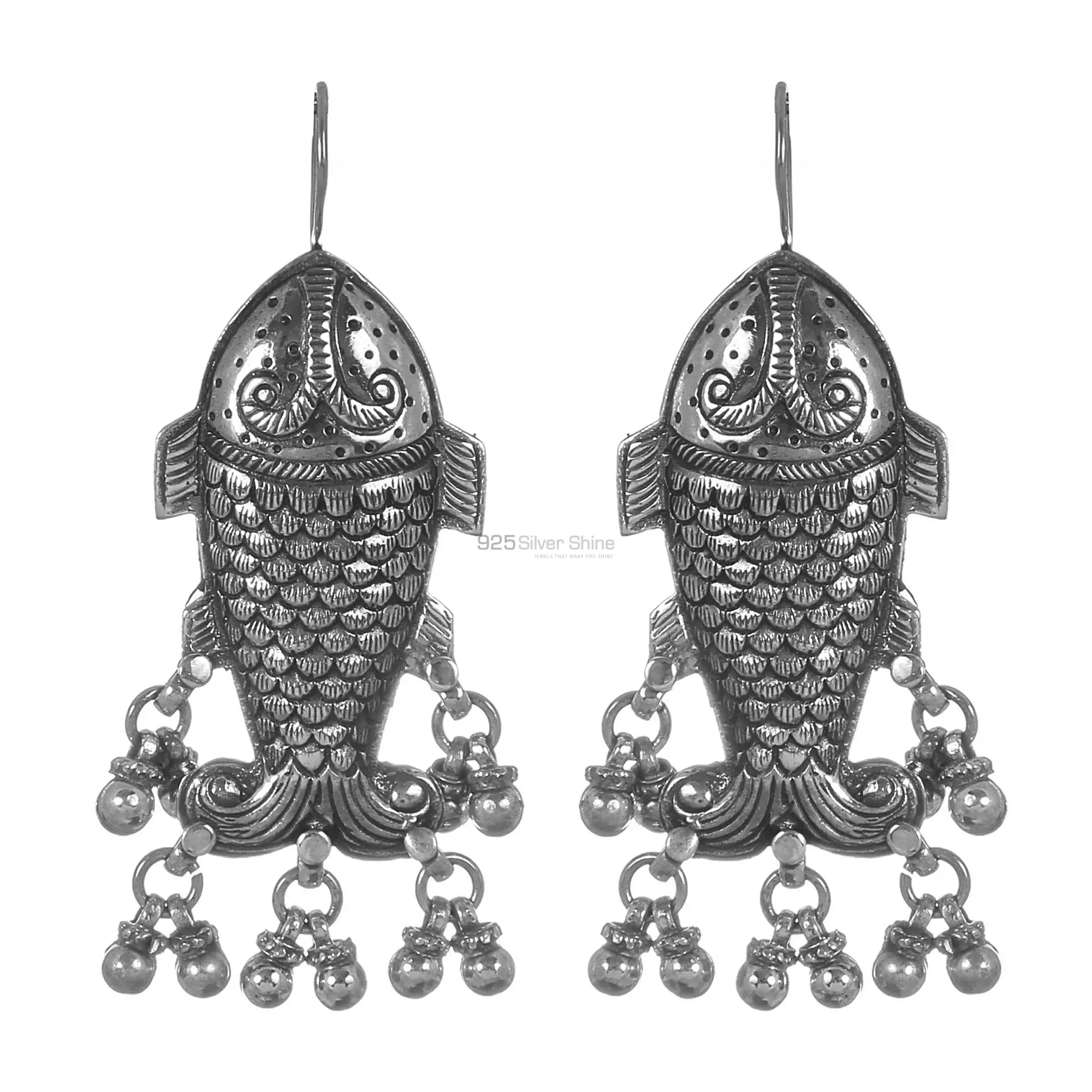 Wholesale Fish Design Earrings In Solid 925 Silver 925SE312