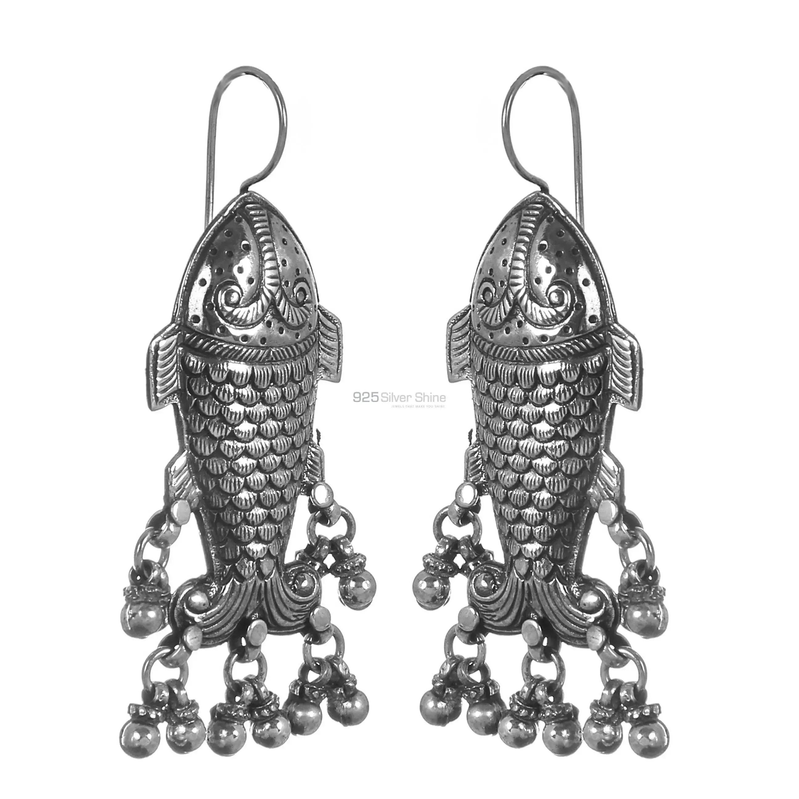 Wholesale Fish Design Earrings In Solid 925 Silver 925SE312_0