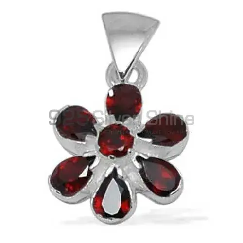 Wholesale Garnet Gemstone Handmade Pendants In Solid Sterling Silver Jewelry 925SP1402