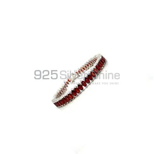Garnet Gemstone Handmade Tennis Bracelets In 925 Sterling Silver Jewelry 925SB180_0