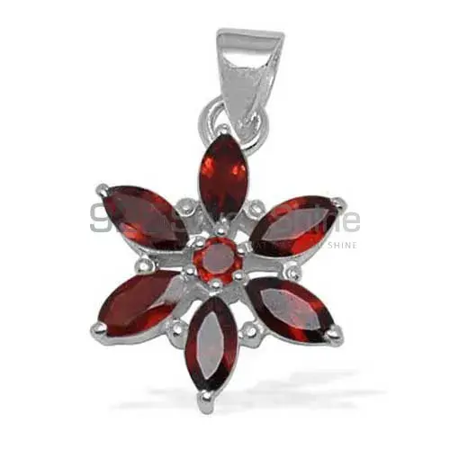 Wholesale Garnet Gemstone Pendants Exporters In 925 Solid Silver Jewelry 925SP1414