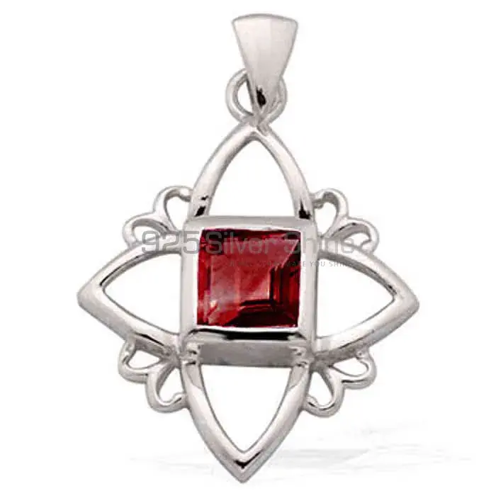 Garnet Gemstone Pendants In 925 Solid Silver Jewelry 925SP1564_0