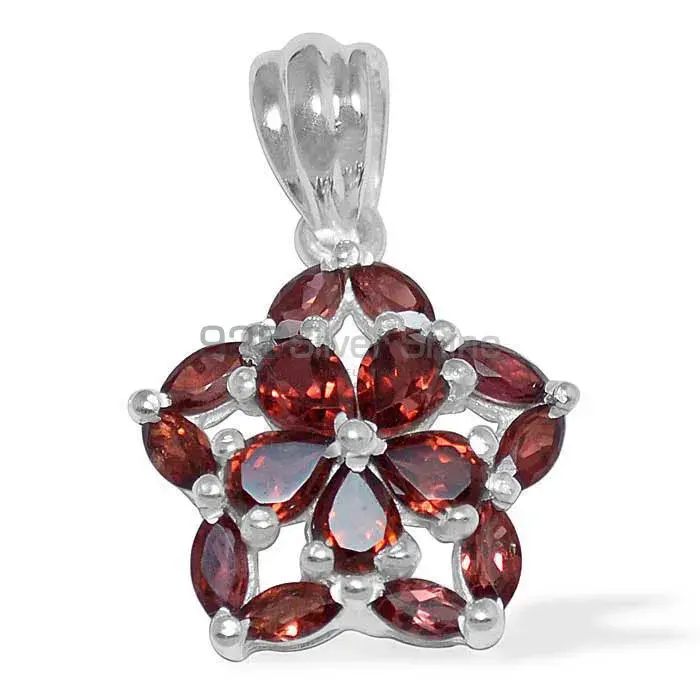 Wholesale Garnet Gemstone Pendants In Fine Sterling Silver Jewelry 925SP1508