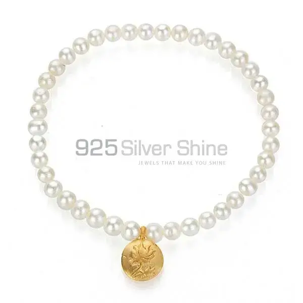 Wholesale Genuine Pearl Gemstone Beads Bracelets 925BB186