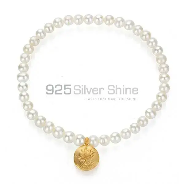 Genuine Pearl Gemstone Beads Bracelets 925BB186
