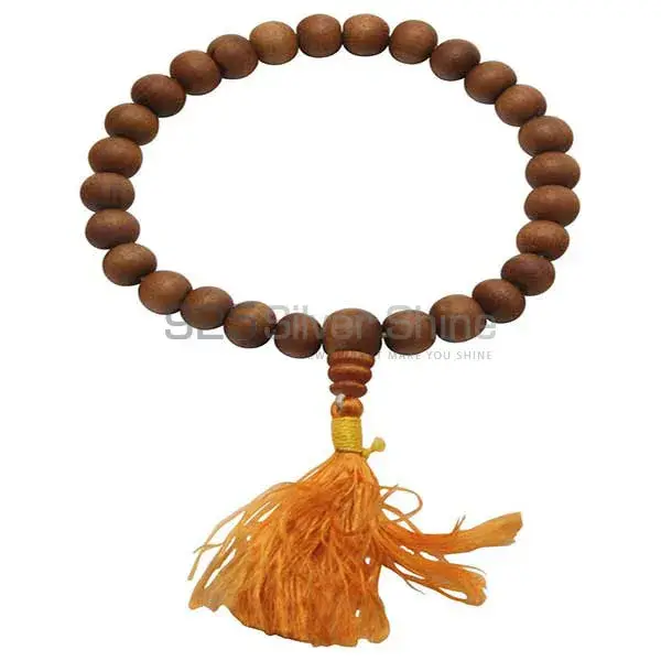 Wholesale Genuine Sandalwood Gemstone Beads Bracelets 925BB217