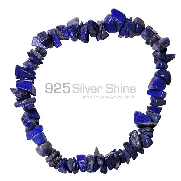 Genuine Sodalite Uncut Gemstone Beads Bracelets 925BB221
