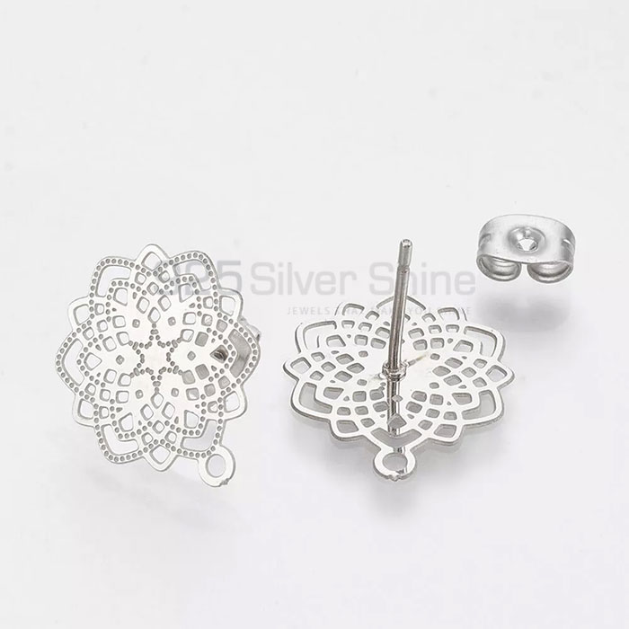 Wholesale Geometric Minimalist Stud Earring In Solid Silver GMME290_2