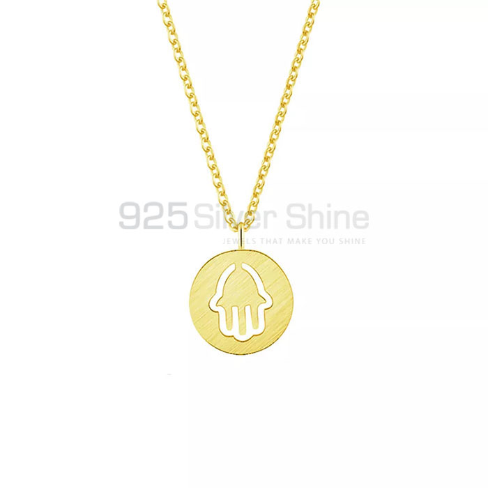 Hamsa Minimalist Necklace In Sterling Silver HMMN307_1