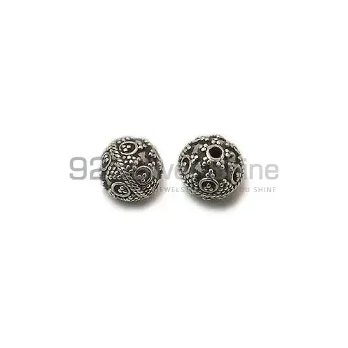 Wholesale Handmade 925 Sterling silver 10.3x10.8mm Round Fine Beads. Sold Per Package of 10-925SBF109