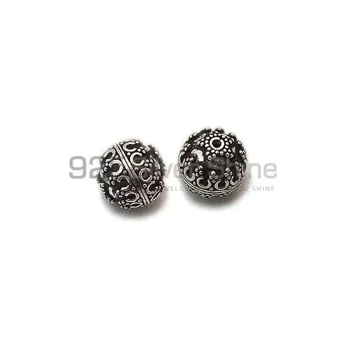 Wholesale Handmade 925 Sterling silver 11.2x11.2mm Round Fine Beads. Sold Per Package of 10-925SBF100