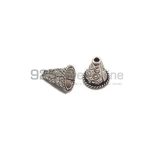 Wholesale Handmade 925 Sterling silver 13.3x11.7mm Cone Beads .Sold Per Package of 10-925SC110