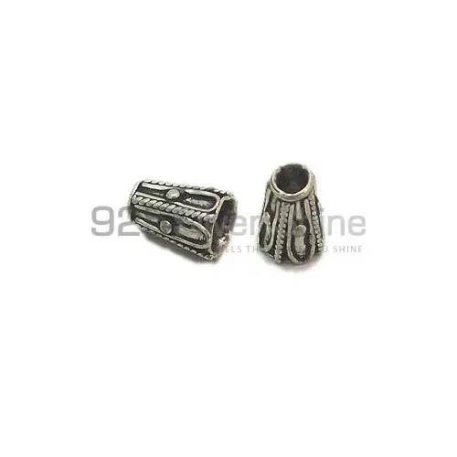 Wholesale Handmade 925 Sterling silver 13.7x9.8mm Cone Beads .Sold Per Package of 10-925SC108