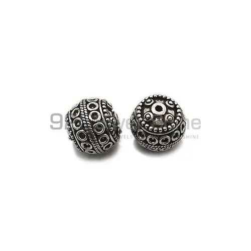 Wholesale Handmade 925 Sterling silver 14.8x16.1mm Round Big Beads .Sold Per Package of 5-925SBIGB101