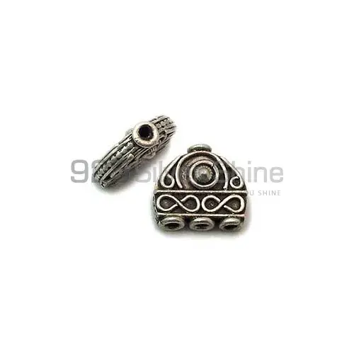 Wholesale Handmade 925 Sterling silver 15.3x17.3mm Trillion Multi Hole Beads .Sold Per Package of 5-925SMHB101