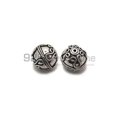Wholesale Handmade 925 Sterling silver 15.8x16.7mm Round Big Beads .Sold Per Package of 5-925SBIGB100