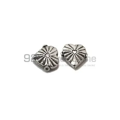 Wholesale Handmade 925 Sterling silver 17.9x17.4mm Heart Big Beads .Sold Per Package of 5-925SBIGB102