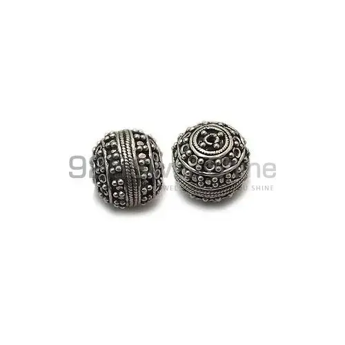 Wholesale Handmade 925 Sterling silver 19x20mm Round Big Beads .Sold Per Package of 2-925SBIGB106