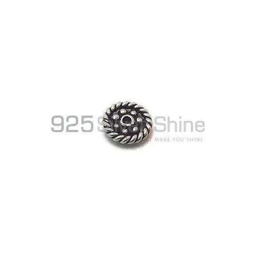 Handmade 925 Sterling silver 2.4x9.8mm Wheel Tyre Spencer Beads .Sold Per Package of 10-925SSB103