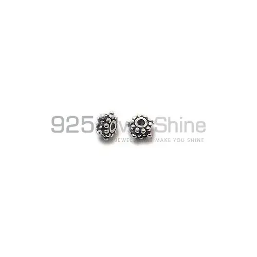 Wholesale Handmade 925 Sterling silver 2.8x5.4mm Round Bali Beads .Sold Per Package of 10-925SBB111