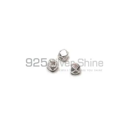 Wholesale Handmade 925 Sterling silver 2x2.5mm Hexagon Nugget Beads .Sold Per Package of 10-925SNB101