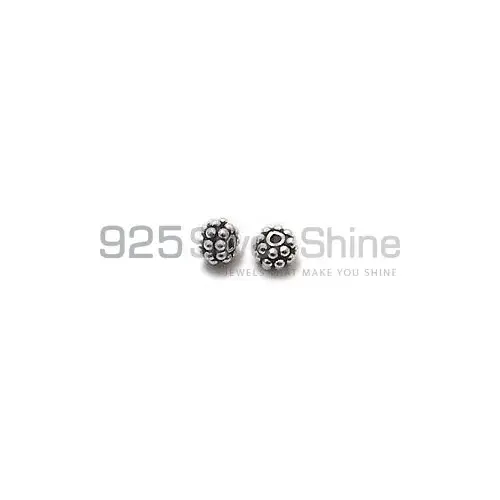 925 Sterling silver 3.1x4.4mm Round Bali Beads .Sold Per Package of 10-925SBB104