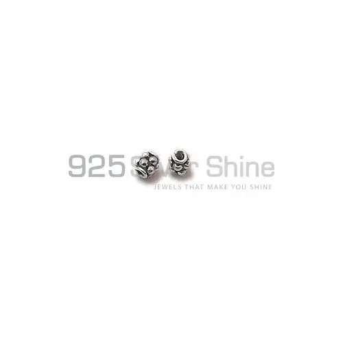 Wholesale Handmade 925 Sterling silver 3.5x3.3mm Round Bali Beads .Sold Per Package of 10-925SBB102