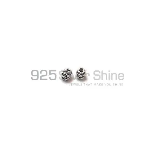 925 Sterling silver 3.5x3.3mm Round Bali Beads .Sold Per Package of 10-925SBB102