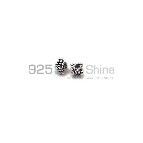 925 Sterling silver 3.5x4.3mm Round Bali Beads .Sold Per Package of 10-925SBB106