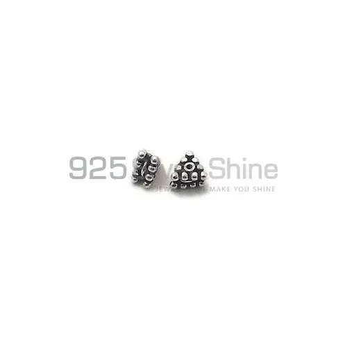 Wholesale Handmade 925 Sterling silver 3.6x5mm Round Bali Beads .Sold Per Package of 10-925SBB108