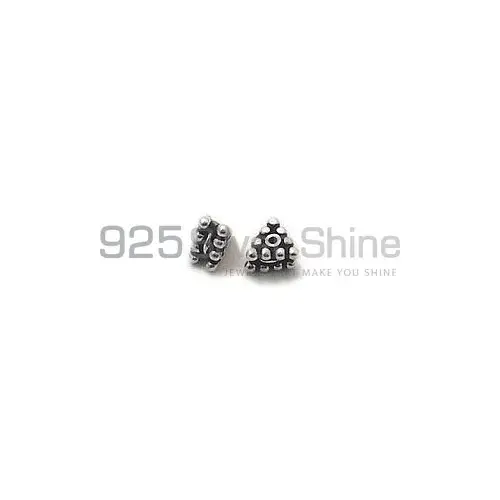 925 Sterling silver 3.6x5mm Round Bali Beads .Sold Per Package of 10-925SBB108
