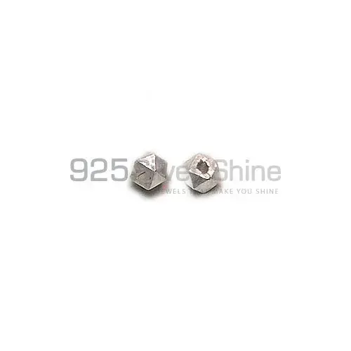 Wholesale Handmade 925 Sterling silver 3x3.5mm Hexagon Nugget Beads .Sold Per Package of 10-925SNB102